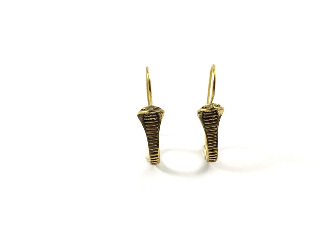 King Cobra Earrings — Silver-Plated Brass