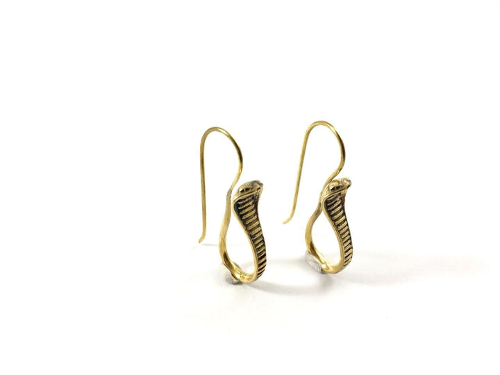 King Cobra Earrings — Silver-Plated Brass