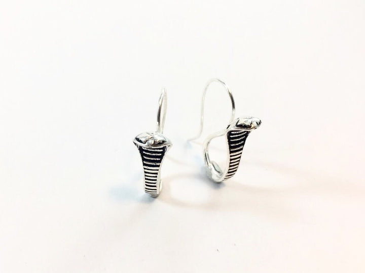 King Cobra Earrings — Silver-Plated Brass