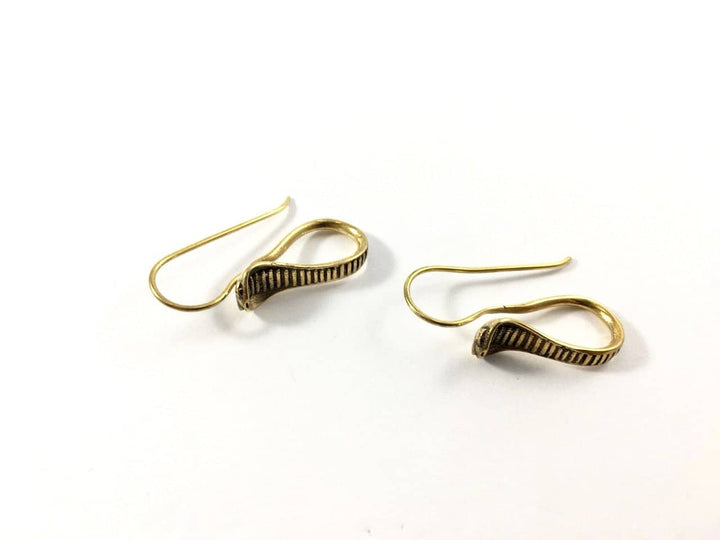 King Cobra Earrings — Silver-Plated Brass