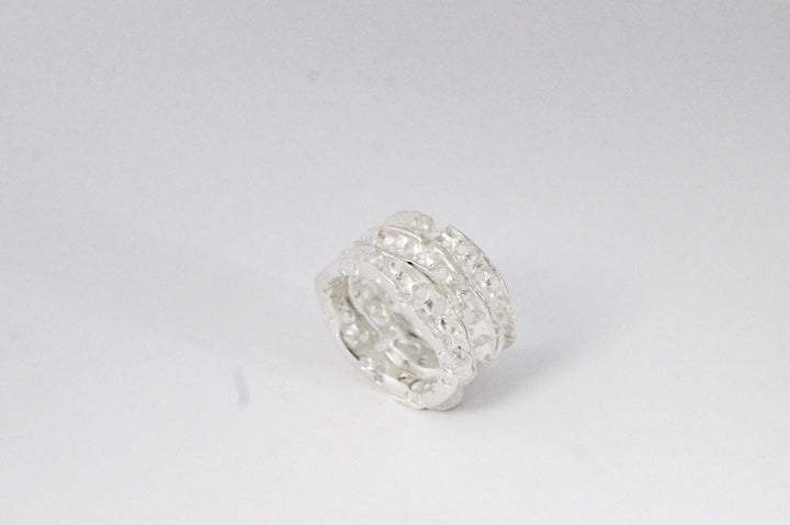 Layered Abstract 925 Silver Ring