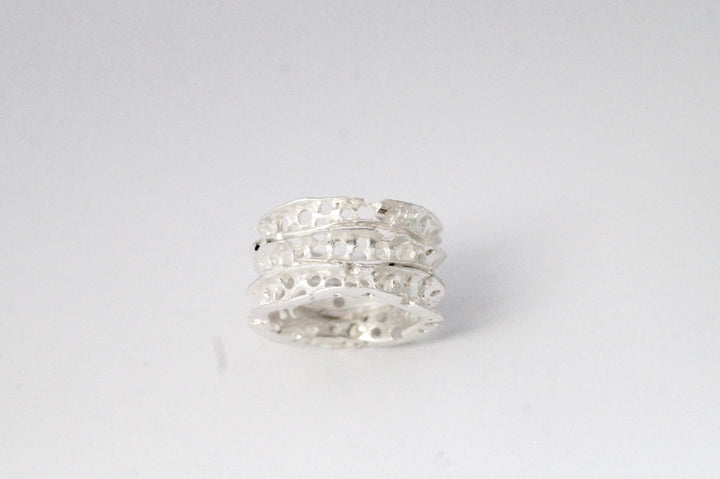Layered Abstract 925 Silver Ring
