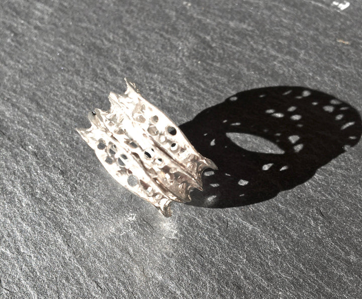 Layered Abstract 925 Silver Ring