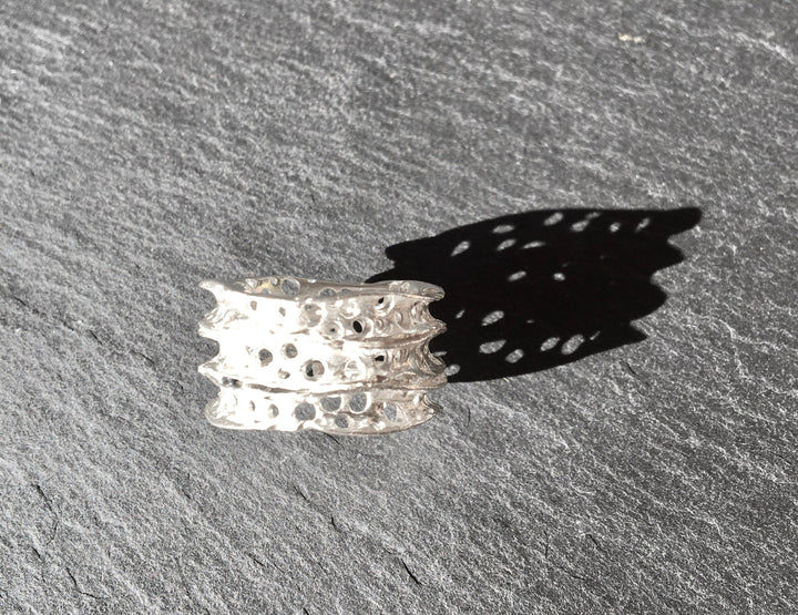 Layered Abstract 925 Silver Ring