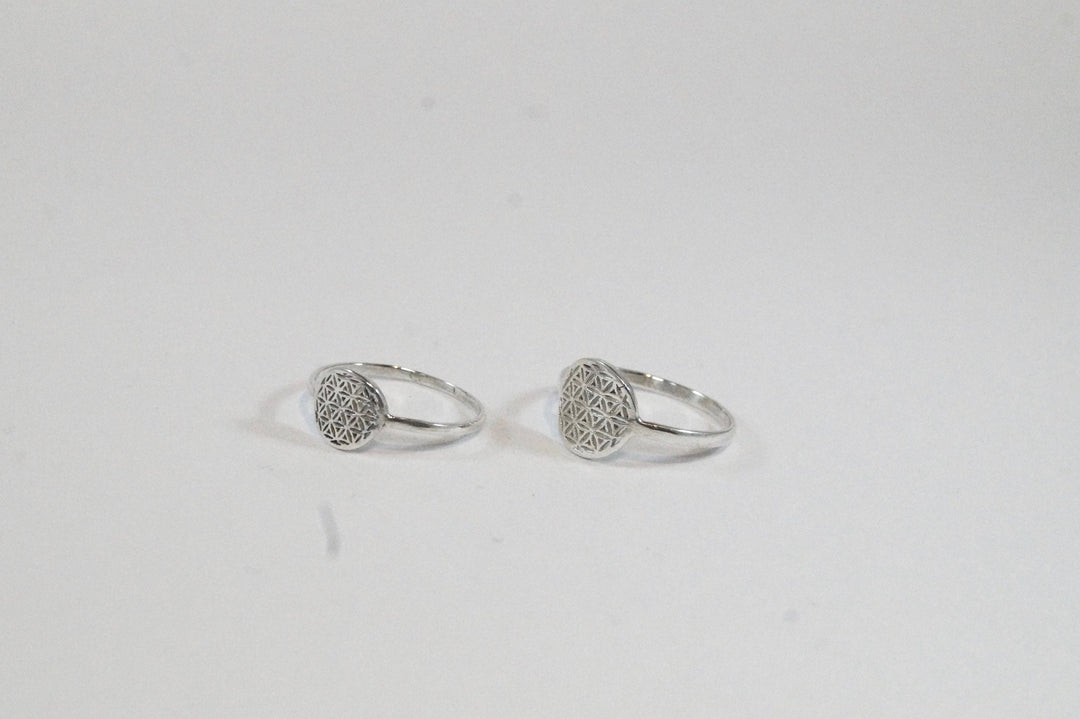 Flower of Life Ring — 18k Gold Plated