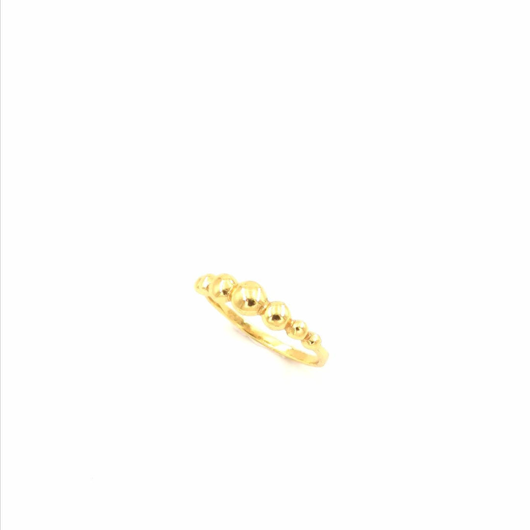 Gold Plated  Ball Ring, Stackable Band