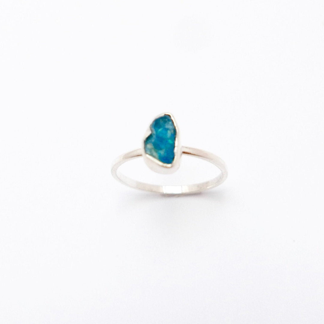 Simple Raw Stone Ring 925 Silver