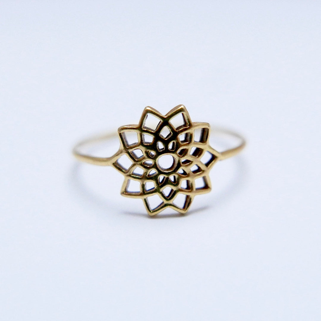 Star Mandala Ring — 18k Gold Plated