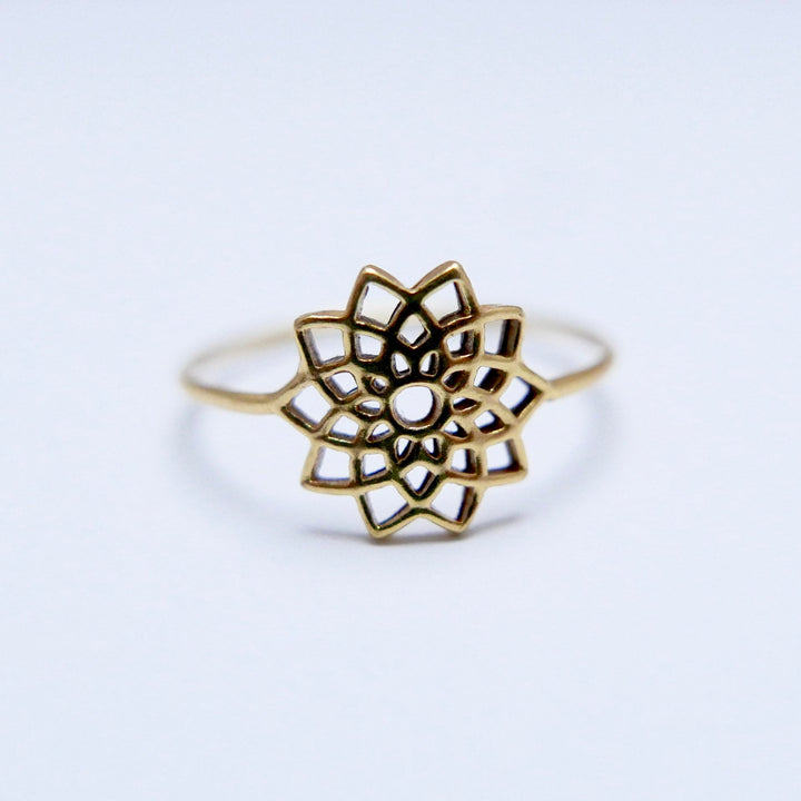 Star Mandala Ring — 18k Gold Plated