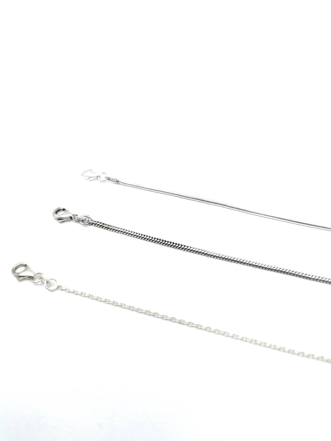 Om Pendant with Chain, Three Sizes, Yoga Pendant — 925 Silver