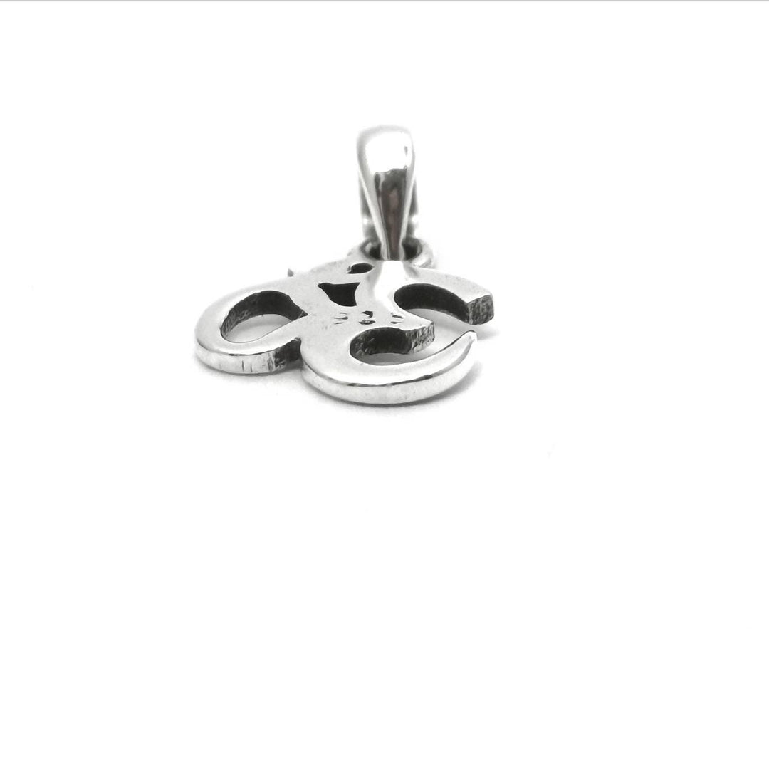 Om Pendant with Chain, Three Sizes, Yoga Pendant — 925 Silver