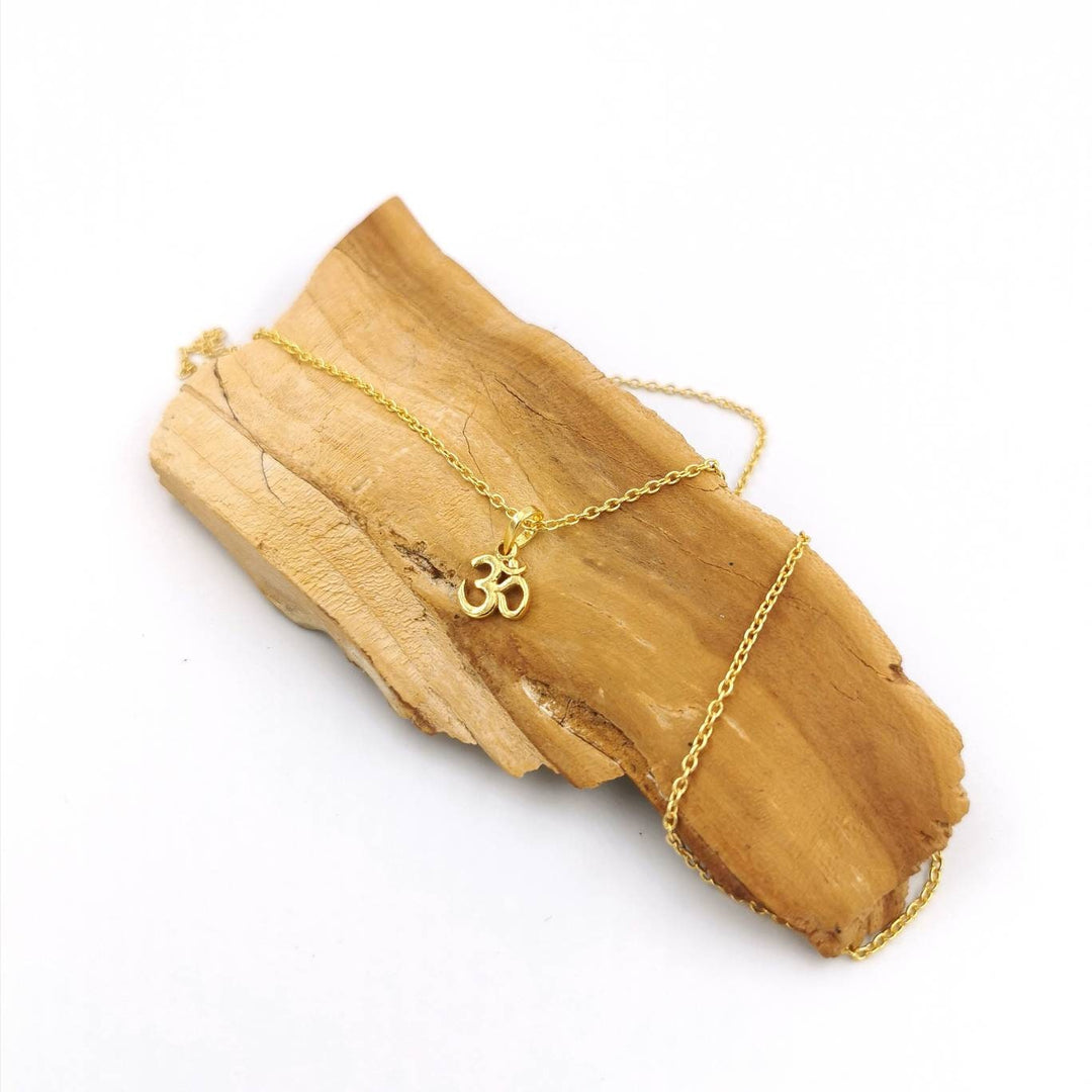Tiny Om Charm— 18k Gold Plated