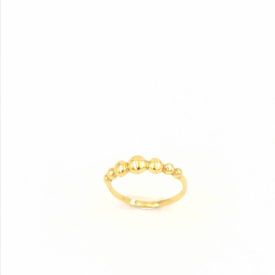 Gold Plated  Ball Ring, Stackable Band