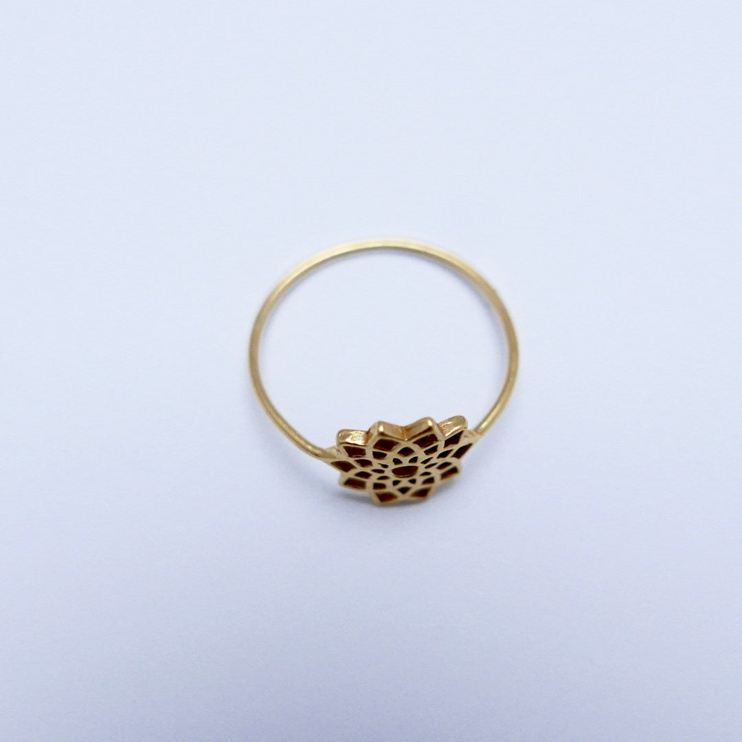 Star Mandala Ring — 18k Gold Plated