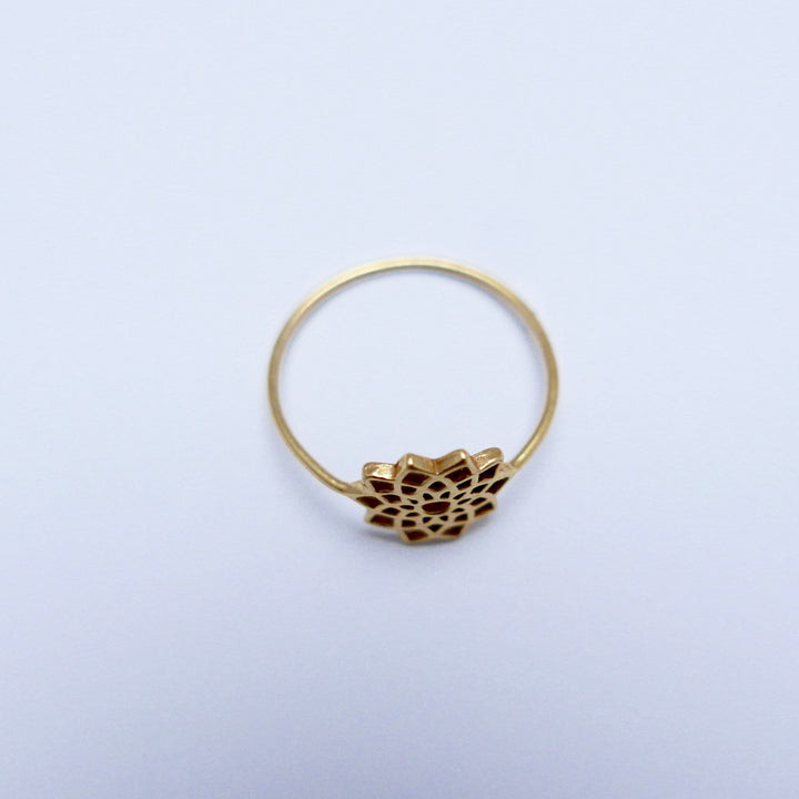 Star Mandala Ring — 18k Gold Plated