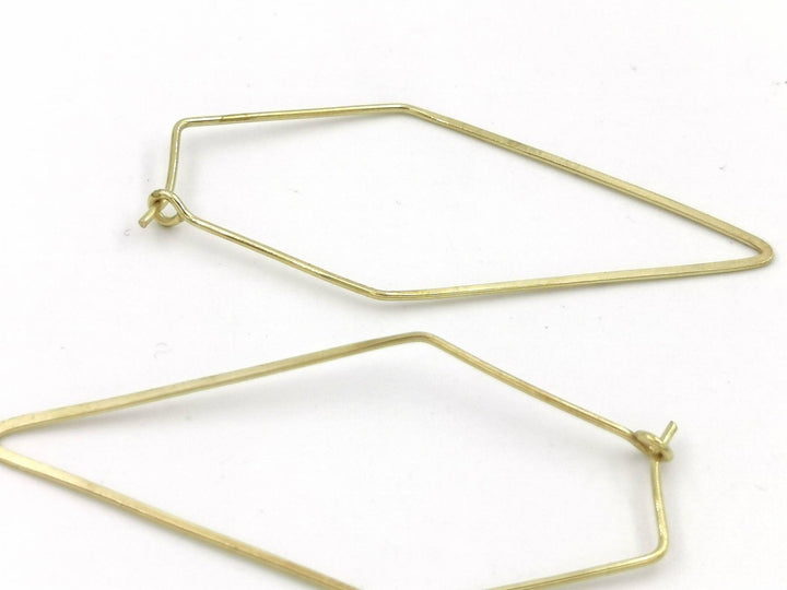 Minimalist Geometric Hoops Brass