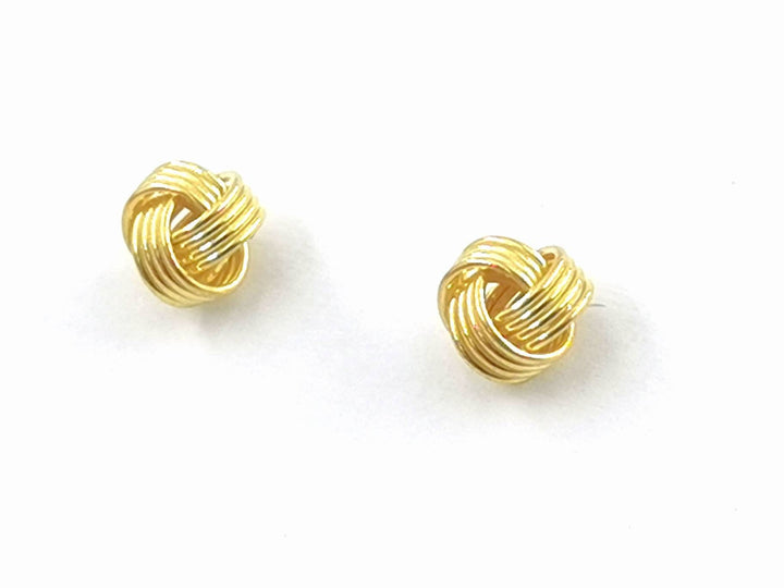 Classic 18k Gold Plated 925 Silver Knot Studs