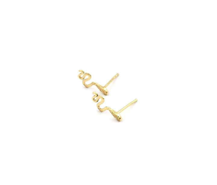 Tiny Cobra Stud Earrings — 18k Gold Plated