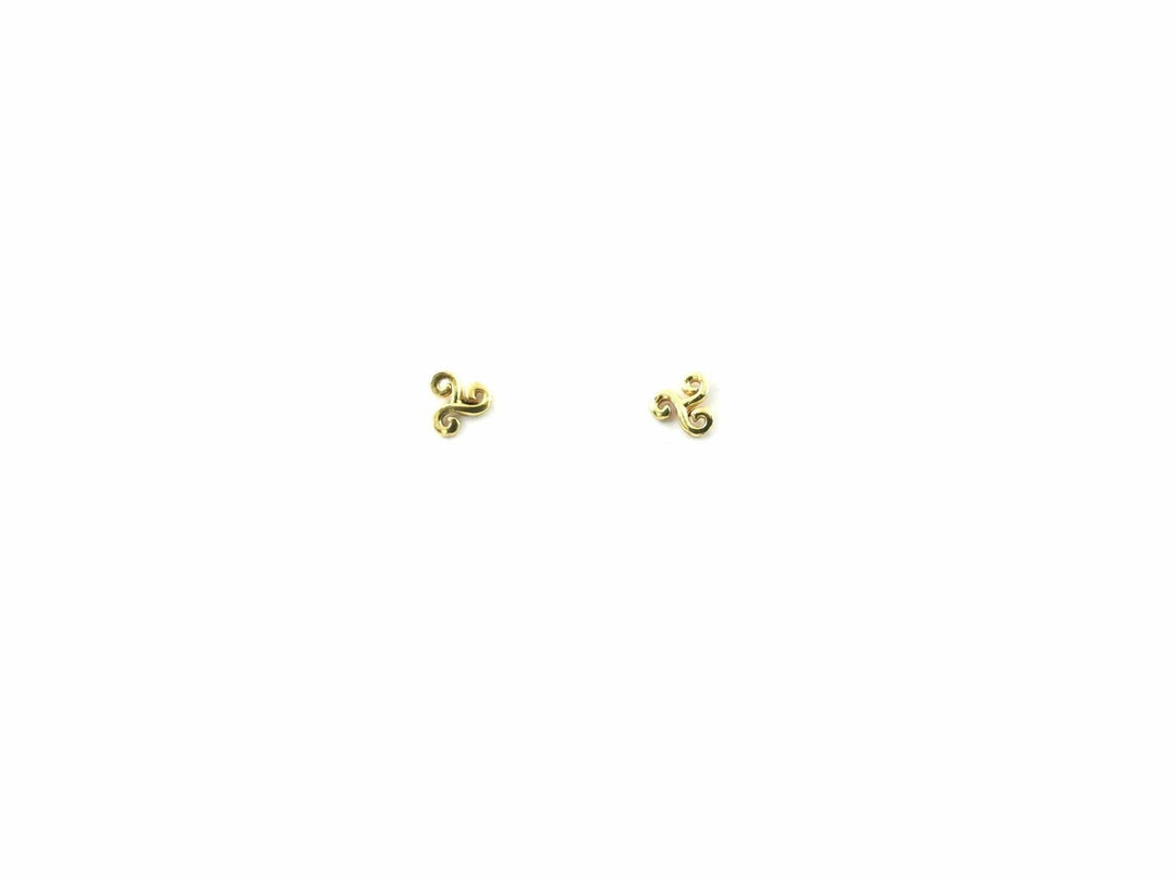 Triskele Stud Earrings — 18k Gold Plated