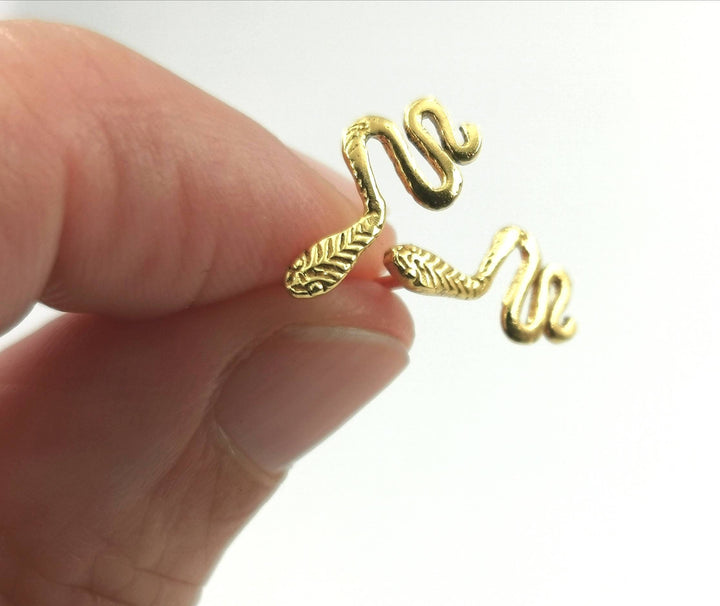 Tiny Cobra Stud Earrings — 18k Gold Plated