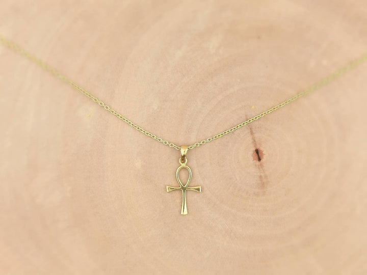 Ancient Tribal Christian Cross Pendant - 18k Gold Plated