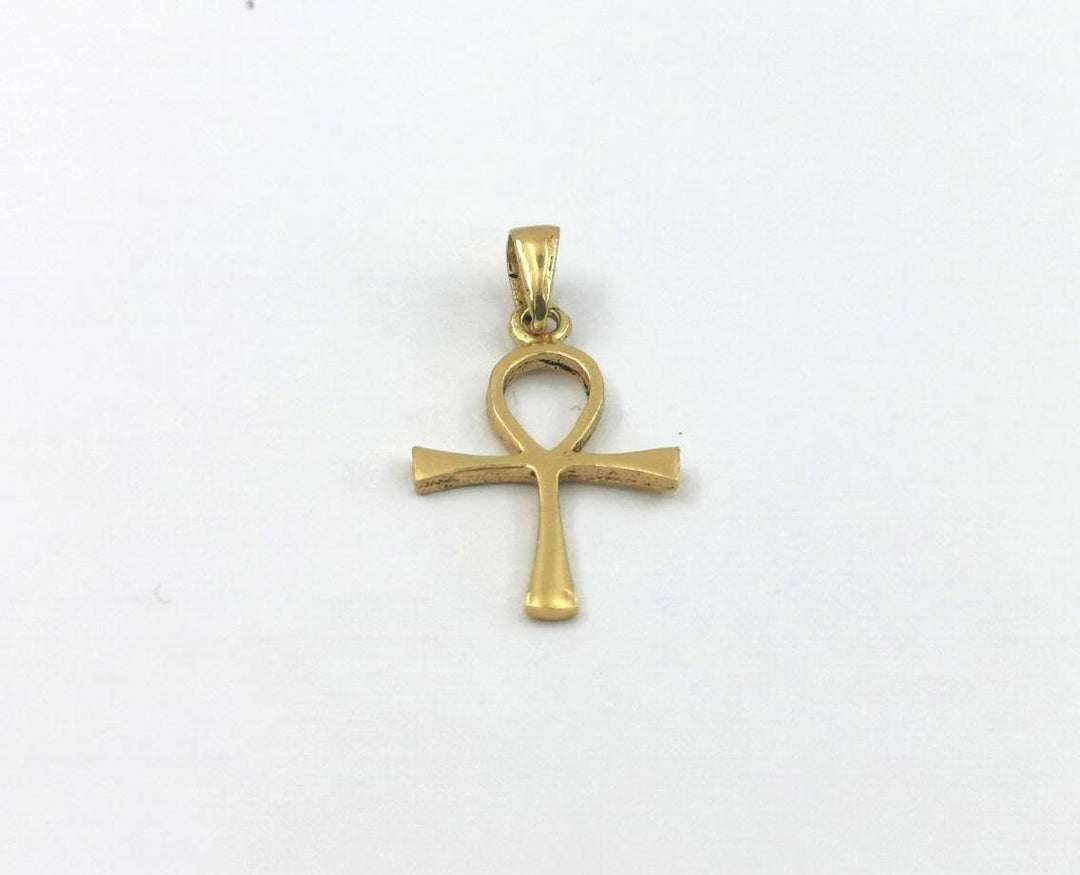 Ancient Tribal Christian Cross Pendant - 18k Gold Plated