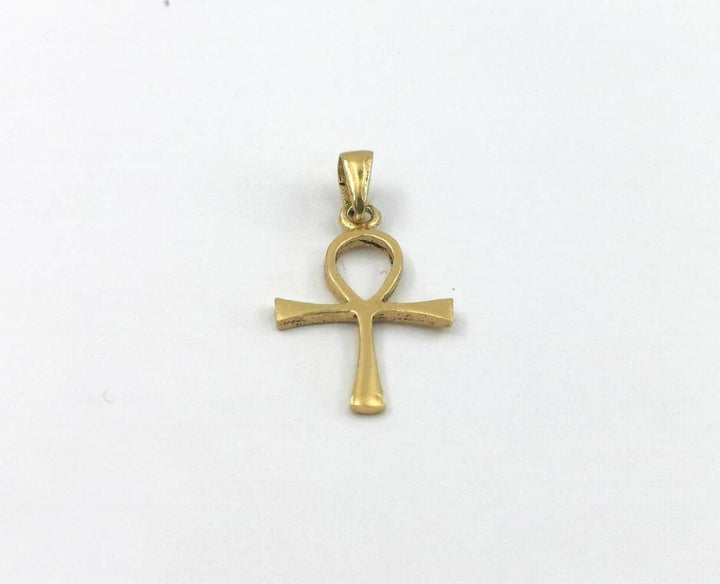 Ancient Tribal Christian Cross Pendant - 18k Gold Plated