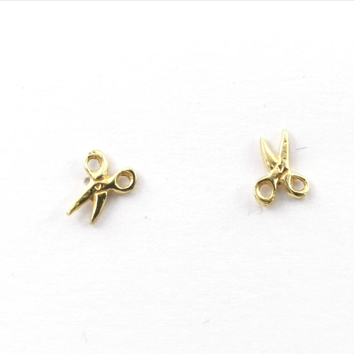 Tiny Scissor Stud Earrings — 18k Gold Plated