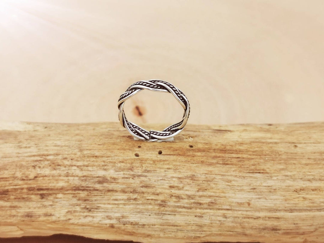Celtic Braided Unisex Ring 925 Silver