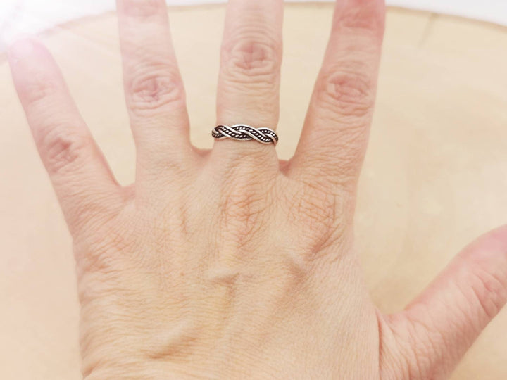 Celtic Braided Unisex Ring 925 Silver