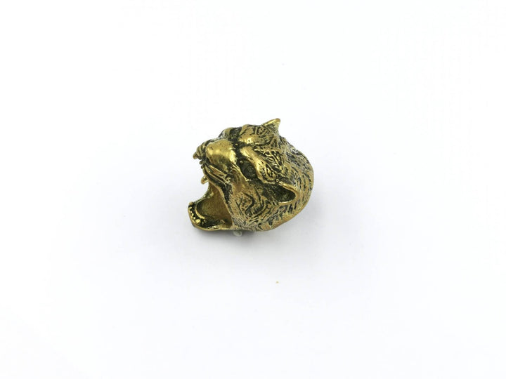 Brass Jaguar Head Ring for Men