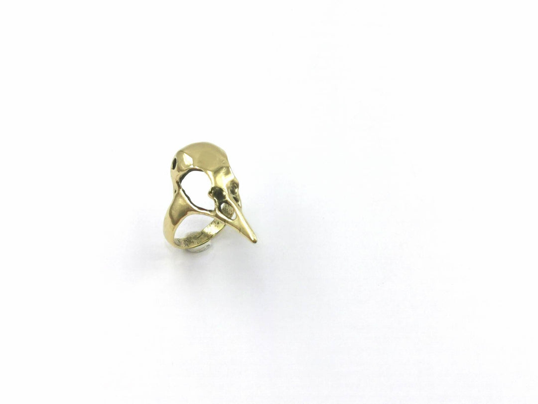 Bird Skull Ring — Brass