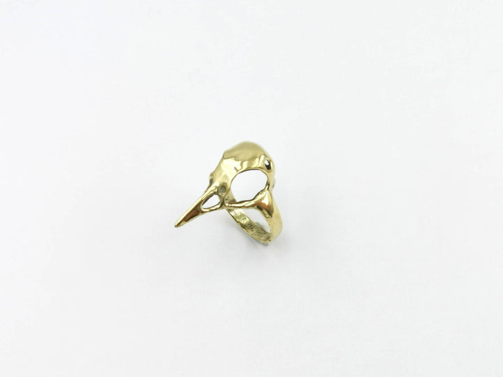 Bird Skull Ring — Brass