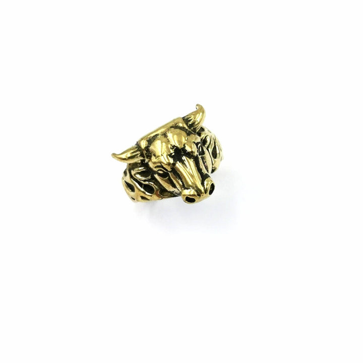 Golden Bull Head Ring