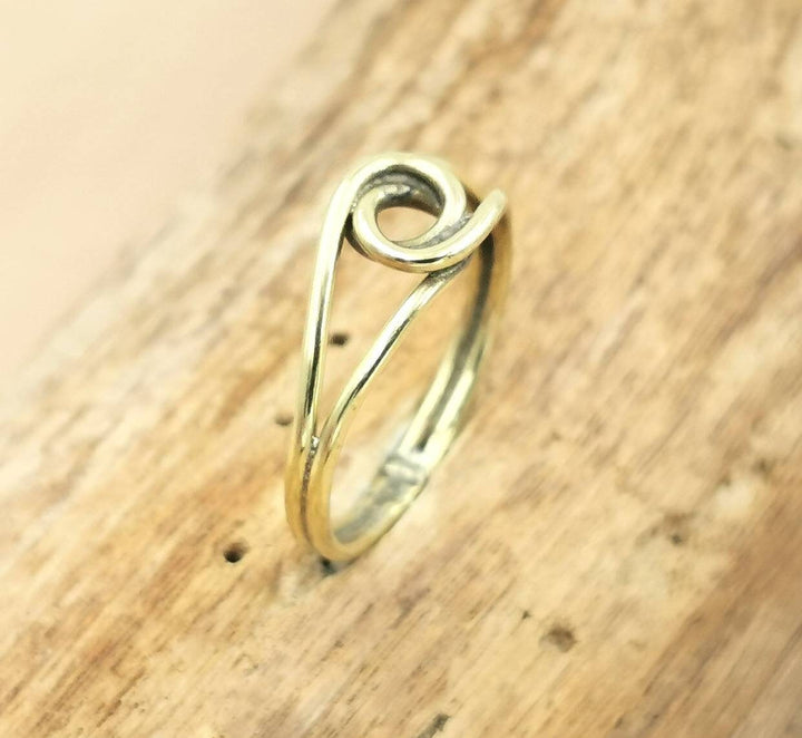 Handmade Brass Knot Ring, Simple Boho Style