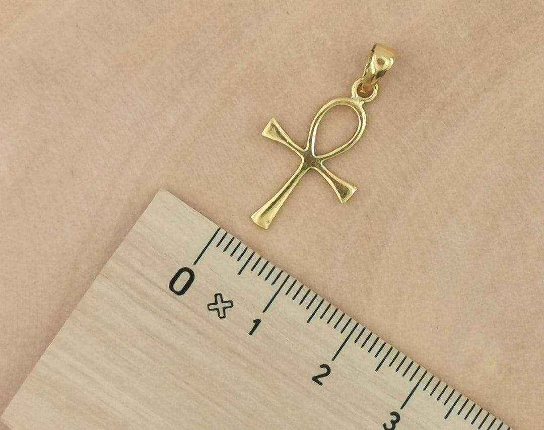 Ancient Tribal Christian Cross Pendant - 18k Gold Plated