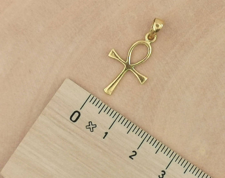 Ancient Tribal Christian Cross Pendant - 18k Gold Plated