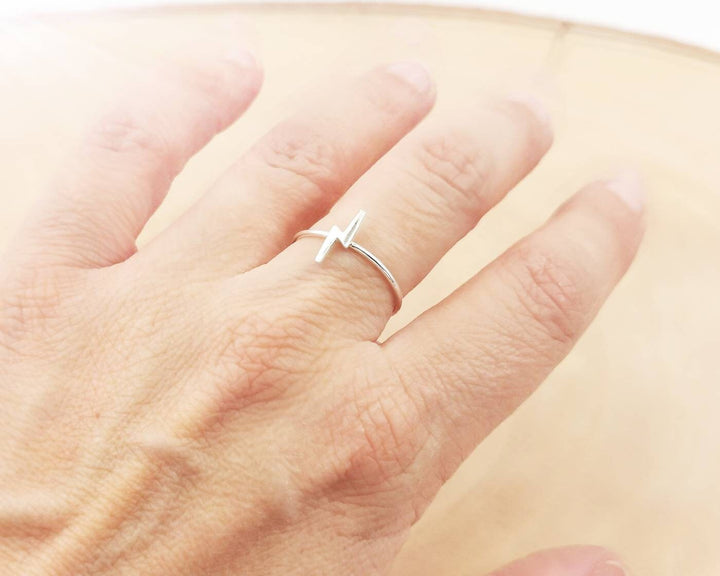 Lightning Bolt Ring 925 Silver