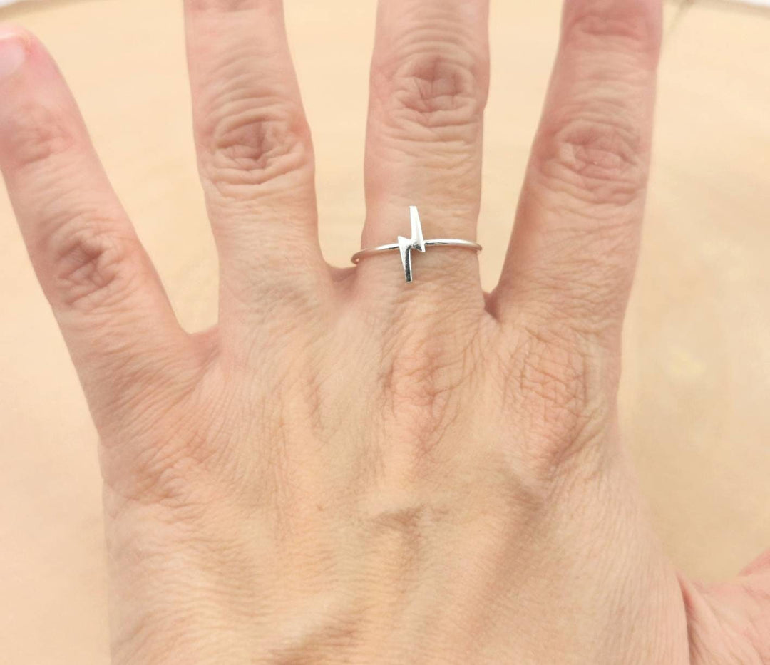 Lightning Bolt Ring 925 Silver