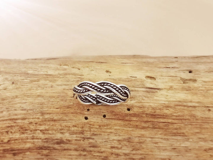 Celtic Braided Unisex Ring 925 Silver