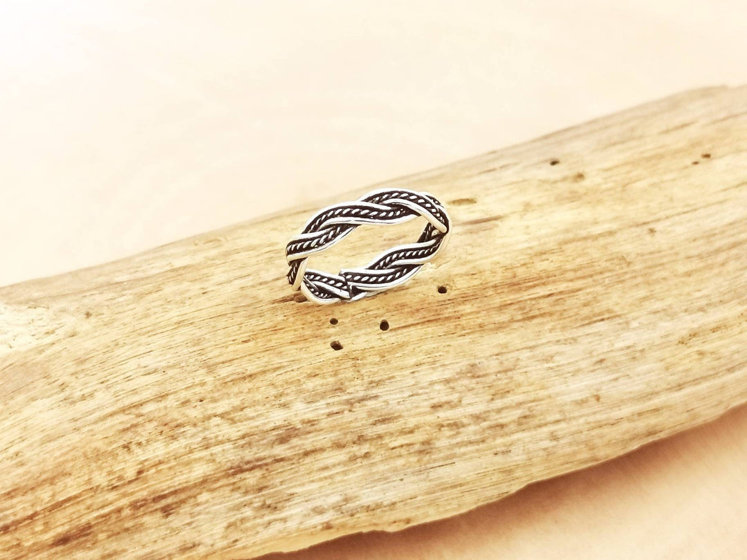 Celtic Braided Unisex Ring 925 Silver