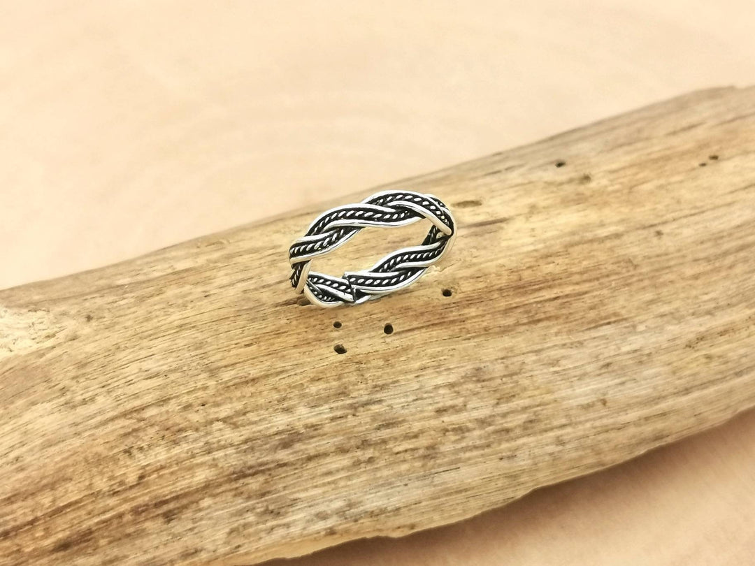 Celtic Braided Unisex Ring 925 Silver