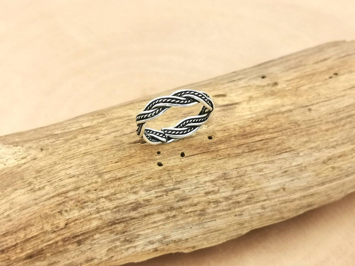 Celtic Braided Unisex Ring 925 Silver