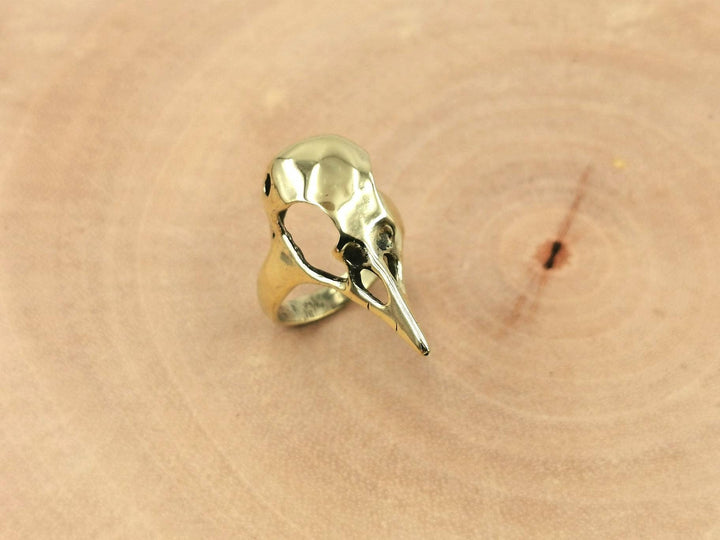 Bird Skull Ring — Brass