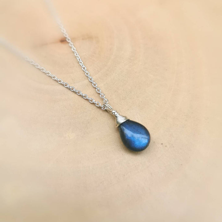 Labradorite Drop Charm Pendant
