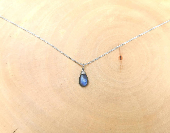 Labradorite Drop Charm Pendant