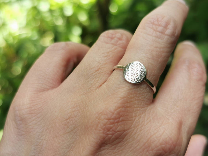 Flower of Life Ring — 925 Silver