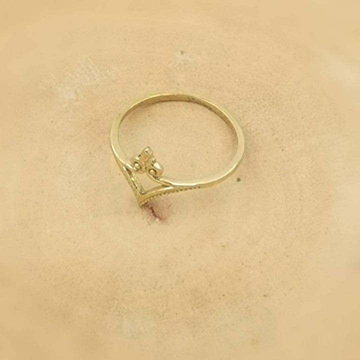 Golden Crown Dainty Ring