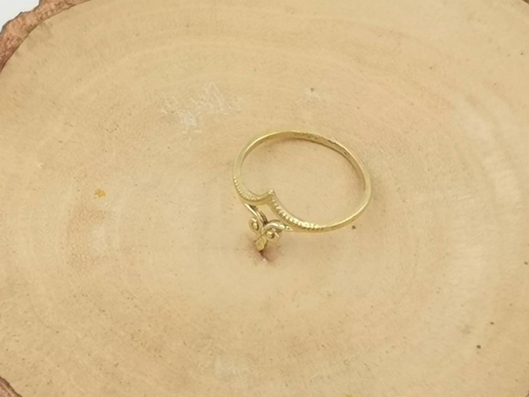 Golden Crown Dainty Ring