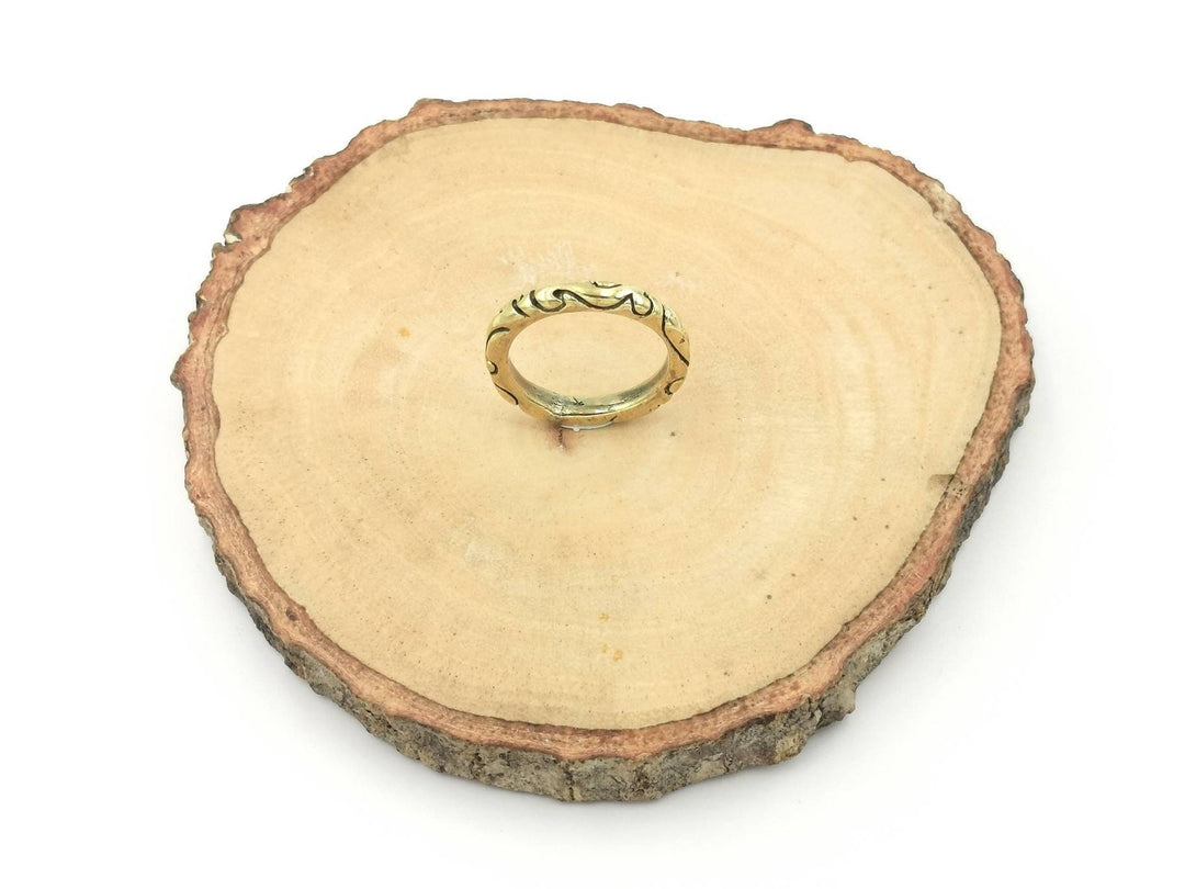Golden Tribal Men Ring
